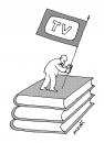Cartoon: TV flag (small) by Medi Belortaja tagged literature,education,books,tv,media,flag