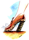 Cartoon: tower of Piza (small) by Medi Belortaja tagged tower piza woman shoe