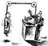 Cartoon: politician holds speech (small) by Medi Belortaja tagged politician,hanging,speech