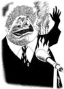Cartoon: The fiery speech (small) by Medi Belortaja tagged fiery,speech,head,angry,politicians,fire