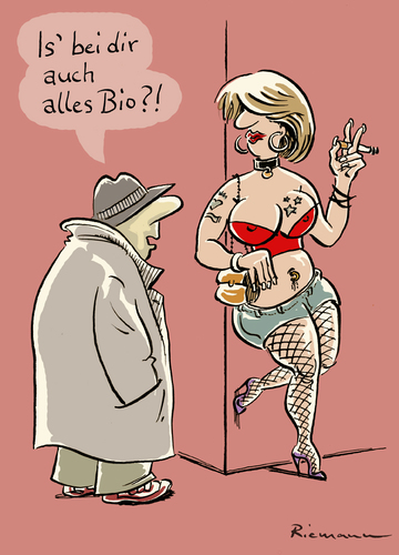 Cartoon: Bio (medium) by Riemann tagged bio,ernaehrung,chemie,kosmetik,gesundheit,mann,frau,prostitution,schoenheit,chirurgie,implantate,betrug,gesellschaft,freier,zusatzstoffe,natur,produkt,cartoon,george,riemann,bio,ernaehrung,chemie,kosmetik,gesundheit,mann,frau,prostitution,schoenheit,chirurgie,implantate,betrug,gesellschaft,freier,zusatzstoffe,natur,produkt,cartoon,george,riemann