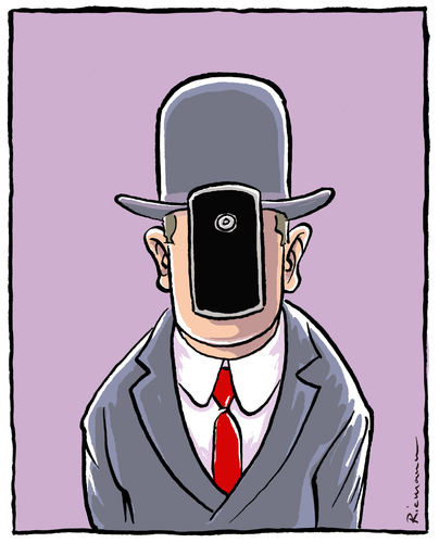 Cartoon: Magritte (medium) by Riemann tagged phone,smart,internet,digital,art,history,famous,paintings,magritte,handy,modern,times,cartoon,george,riemann,smart,phone,internet,digital,art,history,famous,paintings,magritte,handy,modern,times,cartoon,george,riemann