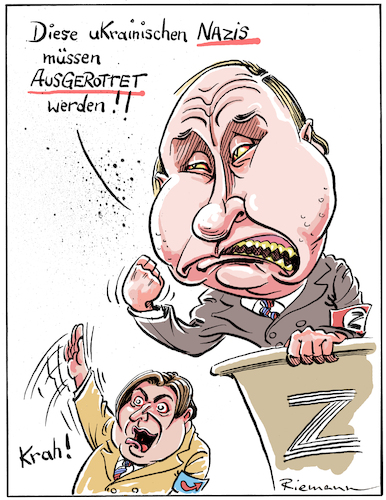 Cartoon: Nazis (medium) by Riemann tagged krah,putin,nazis,russland,afd,faschisten,ukraine,krieg,überfall,fake,news,lügen,propaganda,cartoon,george,riemann,krah,putin,nazis,russland,afd,faschisten,ukraine,krieg,überfall,fake,news,lügen,propaganda,cartoon,george,riemann