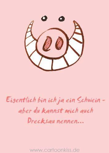 Cartoon: Schwein (medium) by Riemann tagged schwein,pig,tier,animals,wortspiel,sau,grusskarte,