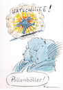 Cartoon: Allergien (small) by Riemann tagged allergie,pollen,pollenflug,heuschnupfen,blüten,frühjahr,polen,böller,cartoon,george,riemann