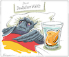 Cartoon: Bundesadler (small) by Riemann tagged deutschland,bundesadler,wirtschaft,regierung,krank,alt,kraftlos,gebiss,cartoon,george,riemann