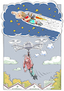 Cartoon: Jugendtraum (small) by Riemann tagged jetpack,raketenrucksack,science,fiction,50er,60er,zukunft,future,heute,realitaet,moderne,reality,drohne,drone,alter,age,senior,traum,dream,technologie,cartoon,george,riemann