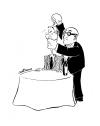 Cartoon: Shortsighted (small) by jobi_ tagged shortsighted,wine,kellner,wein,waiter,kurzsichtig