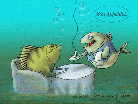 Cartoon: Bon Appetite (medium) by Sarunas tagged hook