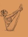 Cartoon: Aerobic Pose 2 (small) by halltoons tagged aerobics yoga woman stretch pose girl