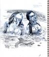 Cartoon: Splashy Girlie Pool Fun (small) by halltoons tagged drawing girls woman water swimming