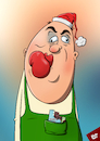 Cartoon: Kevin-Wichtel (small) by luftzone tagged thomas luft karikatur lustig schokolade wichtel weihnachten christmas weihnachtsmannmütze mütze bommel