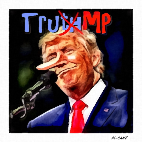 Cartoon: The Truthmp (medium) by Al-Cane tagged trump,truth,lies,wahrheit,lüge