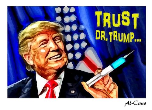 Cartoon: Trust Dr. Trump (medium) by Al-Cane tagged desinfektion,corona,trump