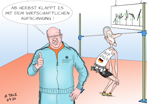 Cartoon: Das Prinzip Hoffnung (medium) by Ago tagged wirtschaft,prognose,hoffnung,wirtschaftsminister,peter,altmaier,cdu,pressemitteilung,aufschwung,oktober,erholung,bip,krise,rezession,rückgang,konjunktur,coronavirus,lungenkrankheit,infektion,pandemie,weltweit,covid,neunzehn,einschränkungen,lockdown,folgen,nachwirkung,arbeitslosigkeit,kurzarbeit,produktion,handel,sport,reck,hüftaufschwung,technik,turnen,politik,caricature,karikatur,cartoon,pressezeichnung,illustration,tale,agostino,natale,wirtschaft,prognose,hoffnung,wirtschaftsminister,peter,altmaier,cdu,pressemitteilung,aufschwung,oktober,erholung,bip,krise,rezession,rückgang,konjunktur,coronavirus,lungenkrankheit,infektion,pandemie,weltweit,covid,neunzehn,einschränkungen,lockdown,folgen,nachwirkung,arbeitslosigkeit,kurzarbeit,produktion,handel,sport,reck,hüftaufschwung,technik,turnen,politik,caricature,karikatur,cartoon,pressezeichnung,illustration,tale,agostino,natale