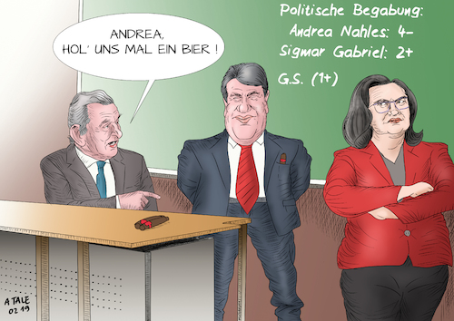 Schröder verteilt Noten Schröder verteilt Noten
