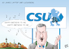 Cartoon: Die CSU feiert sich (small) by Ago tagged bayern,csu,festakt,80,jahre,gründung,1945,ministerpräsident,söder,dauerregierung,konservative,balance,tradition,moderne,städte,laptop,lederhose,löwe,wappen,logo,idylle,agrarland,high,tech,wirtschaft,caricature,karikatur,cartoon,pressezeichnung,illustration,ago,agostino,natale