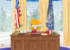 Cartoon: Oval Office (small) by Ago tagged usa,präsident,wahlen,donald,trump,sieger,amtsantritt,zweite,amtszeit,washington,weißes,haus,oval,office,würde,unberechenbar,infantil,gefährlich,populistisch,extremistisch,irrational,kinderstuhl,spielzeug,fast,food,politik,caricature,karikatur,cartoon,pressezeichnung,illustration,ago,agostino,natale