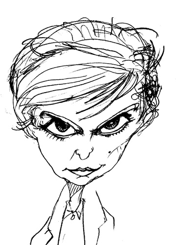 Cartoon: Jennifer Jason Leigh (medium) by Andyp57 tagged caricature,pen