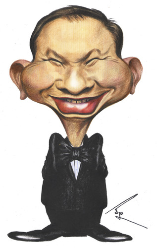 Cartoon: John Woo Yu-Sen (medium) by besikdug tagged besik,dug