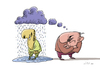 Cartoon: Thought-cloud (small) by Alex Skibelsky tagged badly,thought,cloud,negative,malice,rain,think,evil,unhappy,victim,wet