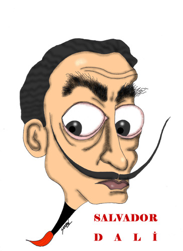 Cartoon: SALVADOR DALI (medium) by serkan surek tagged surekcartoons
