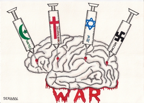 Cartoon: WAR (medium) by serkan surek tagged surekcartoons