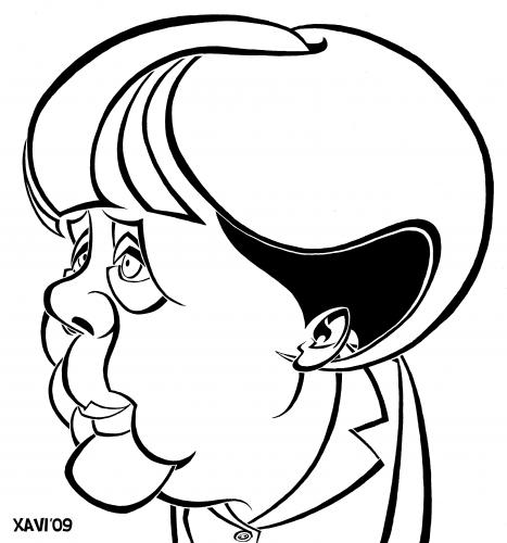 Cartoon: Angela Merkel version 2 (medium) by Xavi dibuixant tagged merkel,angela,deutschland,bundeskanzlerin,germany,prime,minister,caricature,karikatur,karikaturen,angela merkel,politiker,bundeskanzler,angela,merkel