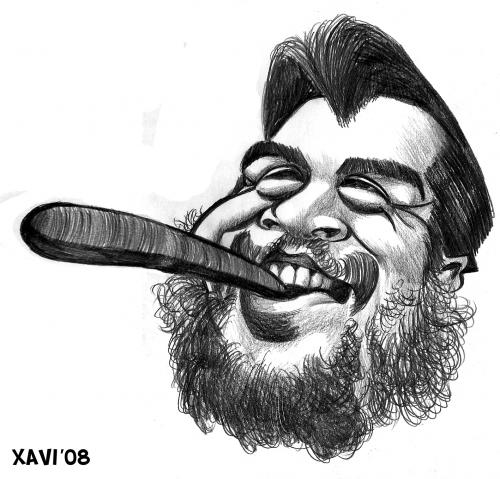 Cartoon: Che Guevara (medium) by Xavi dibuixant tagged che,guevara,cuba,revolucion,revolution,comunism,che guevara,kuba,guerillaführer,revolutionär,politiker,idol,karikatur,portrait,mann,zigarre