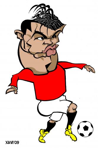 Cartoon: Cristiano Ronaldo (medium) by Xavi dibuixant tagged cristiano,ronaldo,caricature,football,manchester,united,premier,league,karikatur,karikaturen,illustration,illustrationen,sport,sportler,fußball,fußballer,kickn,manchester united,cristiano ronaldo,berühmt,manchester,united,cristiano,ronaldo