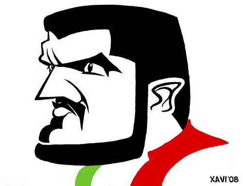 Cartoon: Gennaro Gattuso (medium) by Xavi dibuixant tagged italy,soccer,calcio,football,euro2008,gattuso,gennaro,gennaro,gattuso,euro2008,fussball,fußball,em,europameisterschaft,italien,gladiator,sport