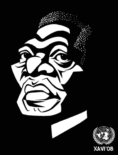 Cartoon: Kofi Annan (medium) by Xavi dibuixant tagged caricature,politics,world,nations,united,annan,kofi,kofi annan,karikatur,portrait,politiker,friedensnobelpreisträger,afrika,vereinten nationen,generalsekretär,kofi,annan,vereinten,nationen