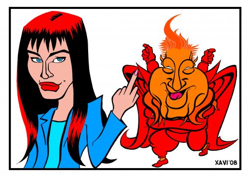 Cartoon: Mary Jane to Joe Quesada tricks (medium) by Xavi dibuixant tagged spiderman,mary,jane