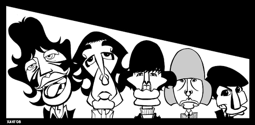 Cartoon: The Rolling Stones 60s (medium) by Xavi dibuixant tagged rock,jones,brian,richards,keith,watts,charlie,wyman,bill,jagger,mick,caricature,music,stones,rolling,the,rolling stones,musik musiker,band,berühmt,promis,prominent,berühmtheit,illustration,portrait,karikatur,mick jagger,bill wyman,charlie watts,keith richards,brian jones,rock,rolling,stones,musik,musiker,mick,jagger,bill,wyman,charlie,watts,keith,richards,brian,jones