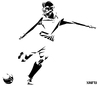 Cartoon: Matthias Sindelar (small) by Xavi Caricatura tagged matthias,sindelar,football,austria,viena,wien