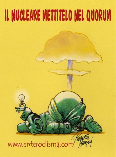 Cartoon: NUCLEAR ENERGY (medium) by Roberto Mangosi tagged italia,referendum,berlusconi,elezioni