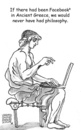 Cartoon: Ancient Greek Facebook (small) by viconart tagged philosophy greek facebook laptop cartoon viconart