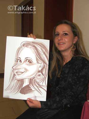 Cartoon: Live caricature (medium) by takacs tagged live,caricature