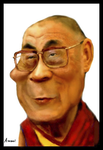 Cartoon: Dalai Lama (medium) by Amauri Alves tagged photoshop,digital,dalai,lama