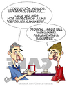 Cartoon: sensibilidad (small) by riva tagged espana,republica,monarquia,corrupcion,fraude,impunidad,censura