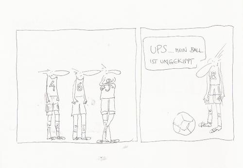 Cartoon: ups..mein ball is umgekippt (medium) by kika tagged dfh