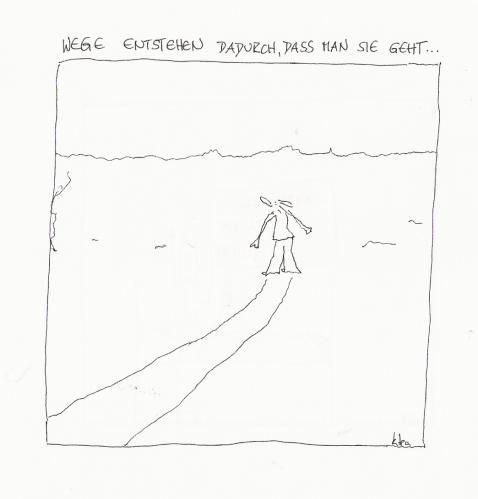 Cartoon: wege (medium) by kika tagged srtggh