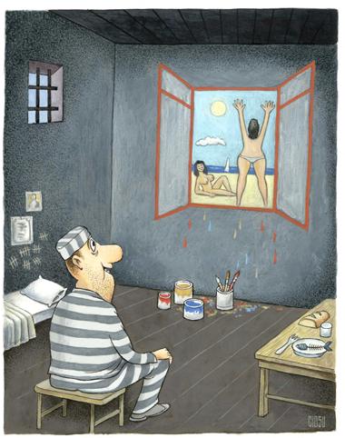 Cartoon: Cell (medium) by ciosuconstantin tagged prison