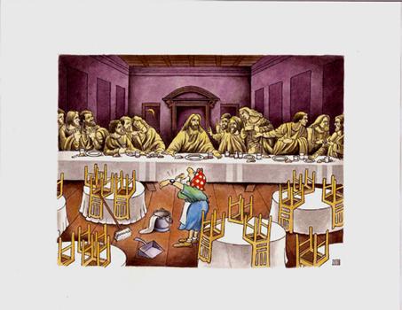 Cartoon: The last supper (medium) by ciosuconstantin tagged supeu,