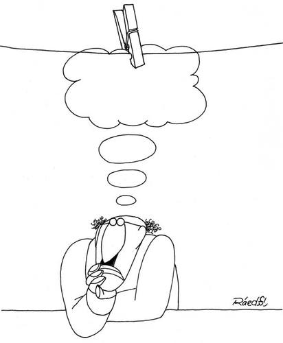Cartoon: Thinking-series (medium) by Raed Al-Rawi tagged thinking