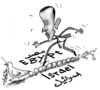 Cartoon: Obama walking the crisis (small) by Raed Al-Rawi tagged obama