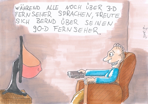 Cartoon: 3-D war gestern (medium) by gore-g tagged fernseher,3d