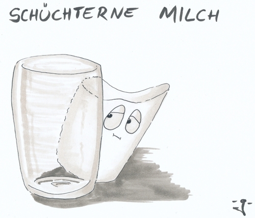 Cartoon: Schüchterne Milch (medium) by gore-g tagged schüchtern,milch