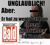 Cartoon: Bald in der Zeitung (small) by gore-g tagged steuern,steuerhinterziehung,bild,zeitung,fernsehen