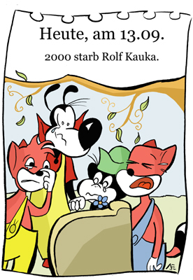Cartoon: 13. September (medium) by chronicartoons tagged rolf,kauka,fix,foxi,lupo,pauli,friedhof,cartoon